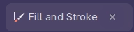 Button in Inkscape reading "Fill and Stroke"