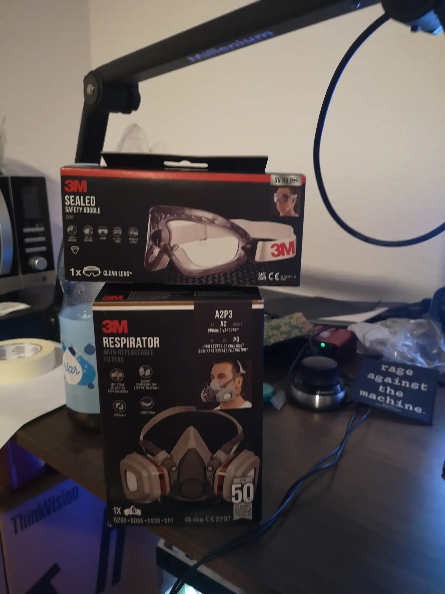 Safety goggle and respirator