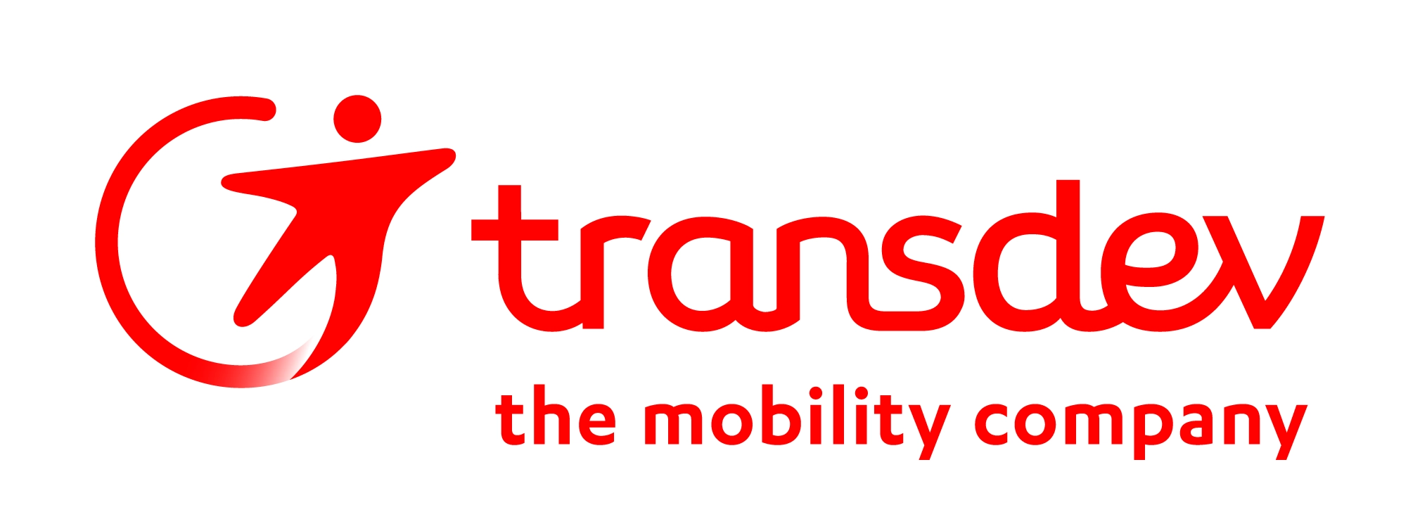 company logo. red on white background.
transdev
the mobility company
the logo itself shows a pictogram of a person, with a circle surrounding them