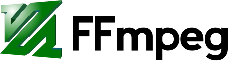 The FFmpeg logo. A green, rectangular arrangement of lines and bends with the text "FFmpeg" written next to it in black, sans-serif font.